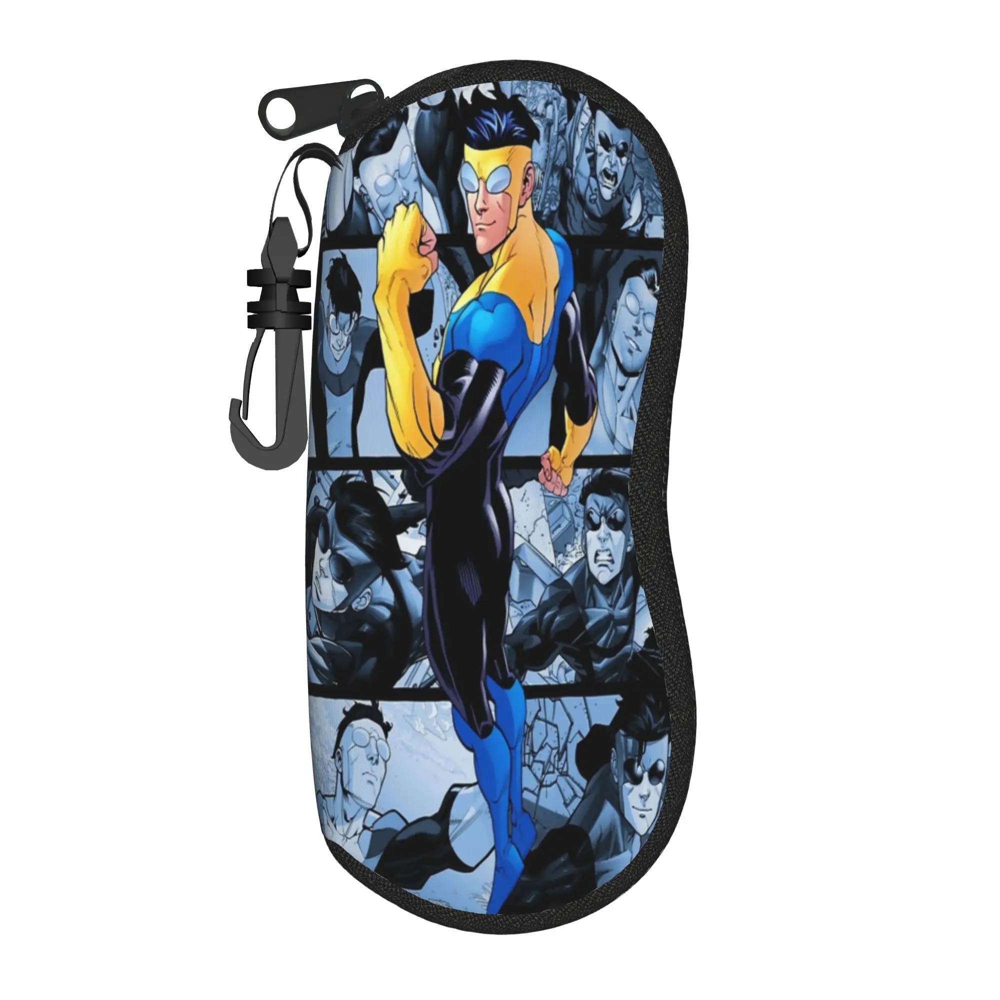 I-Invincibles omniman Glasses Case Men Women Portable Zipper Mark Grayson Glasses Storage Box Gift Eyewear Container