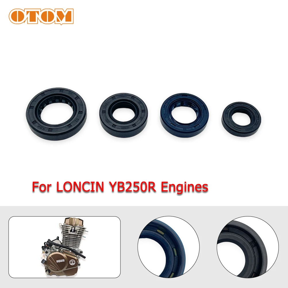 OTOM Motorcycle Accessory Oil Seal Set For LONCIN YB250R KEWS K23 Engine Gear Shift Shaft Crankshaft Clutch Push Lever Oil Seal