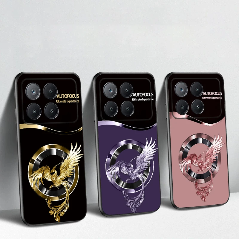 Guapo Fénix Rosa para Xiaomi Poco X7 M7 Pro 5G M5 X4Pro 6 4G C65 75 F6 F5 X6 5 7 X5 F7 Ultra M5S 4Pro 5G funda de teléfono suave