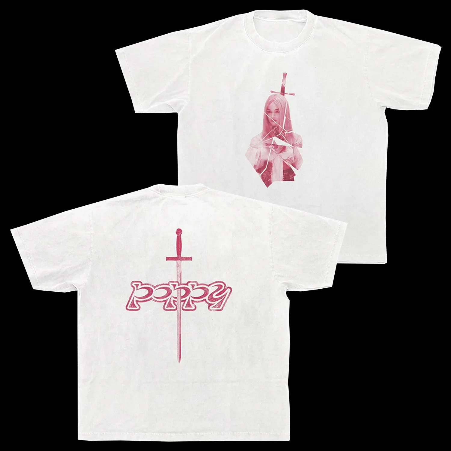 2026 Poppy American Female Singer Graphic Mens Womens Cotton TShirt Streetwear Vintage Fashion Unisex Summer Casual Tee Clothing