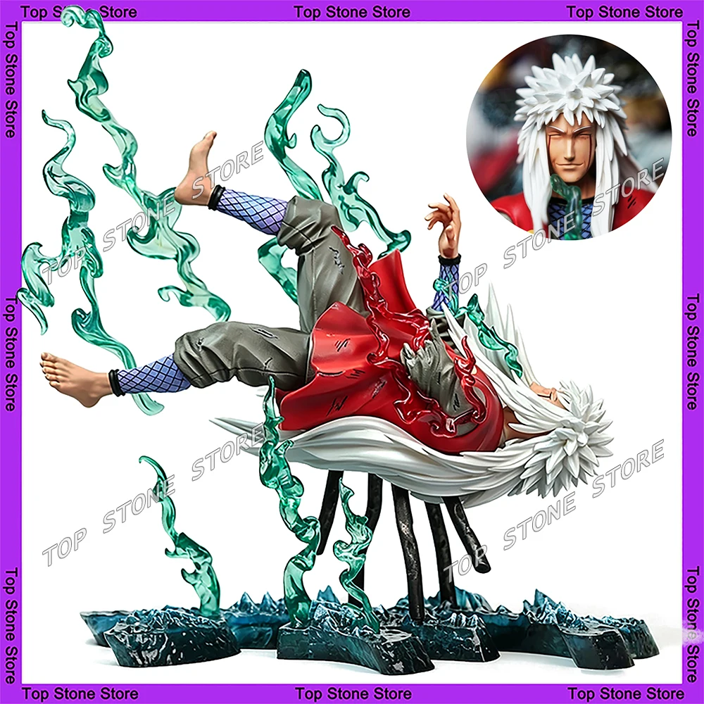 Naruto Jiraiya Underwater Dying Scene GK Action Figure 25cm PVC Collection Tale of the Gallant Jiraiya Figures Statue Model Toys