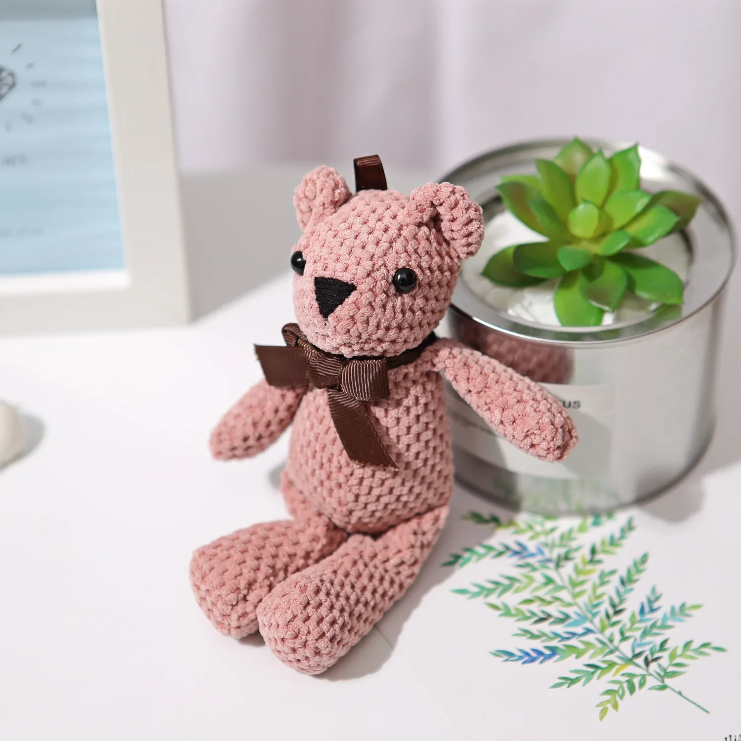 16cm Miękki pluszowy miś Mini Boluoge Bear Dolls Mały prezent Impreza Ślub Brelok do kluczy Breloczek do torby Ananasowy niedźwiedź Breloczek do kluczy