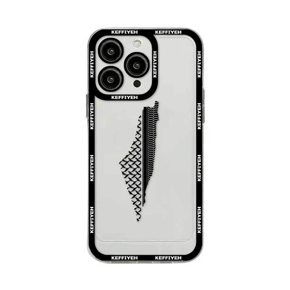 Transparent Cover Phone Case For Hattah Keffiyeh iPhone 16 15 14 13 12 11 Mini Pro Max X XR XSMax 7 8 Plus SE20