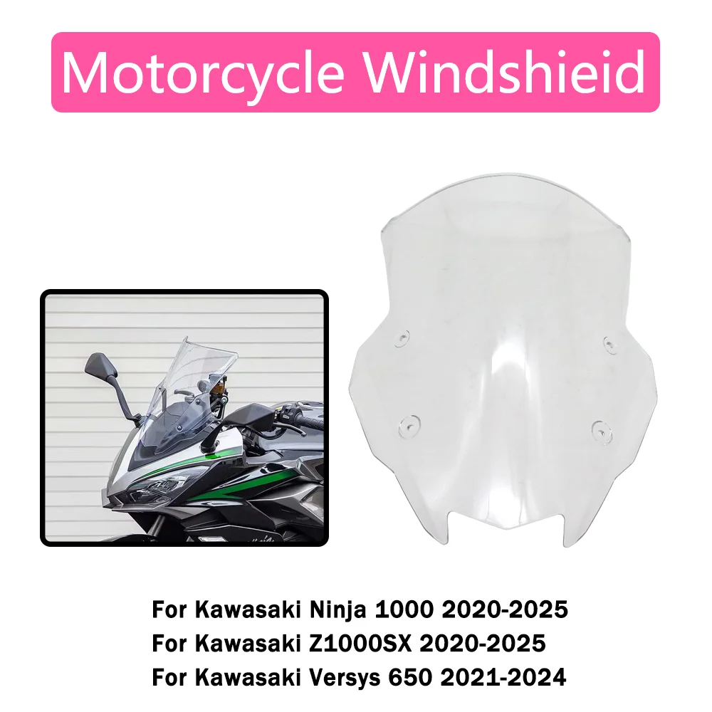 

For Kawasaki Ninja 1000 Z1000SX Z 1000 SX 2020-2025 Versys 650 2021-2024 Motorcycle Side Windshield Air Flow Accessories