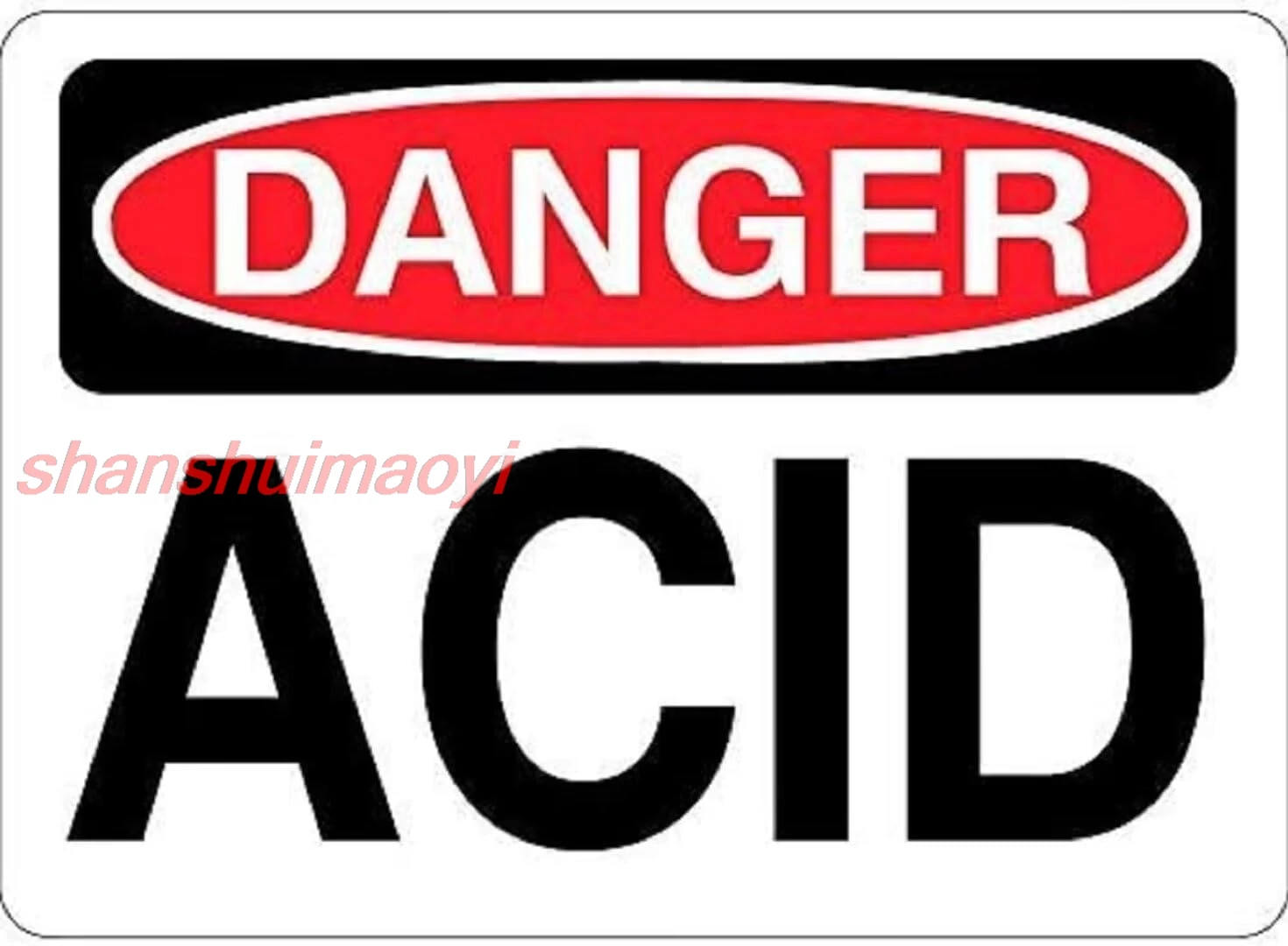 Tin Sign Danger Acid OSHA Vinyl Label Decal Sticker 8