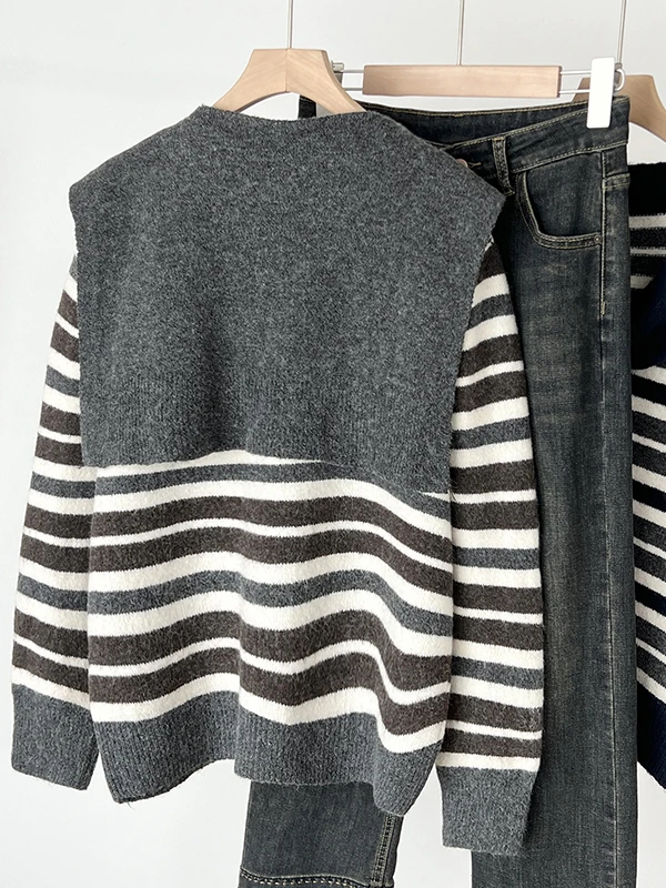 

Цветной вязаный ор кардиган в консервативном стиле, женская верхняя одежда, модный ветровой шарф для колледжа, осеннее новое поступление, свитер