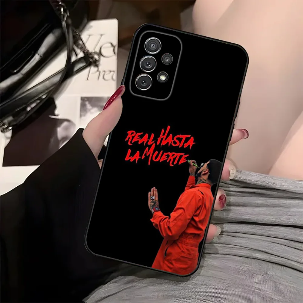 A-Anuel AA Real Hasta La M-Muerte Phone Case For Samsung Galaxy A13,21s,22,31,32,52,53,71,80,91 Black Soft Cover