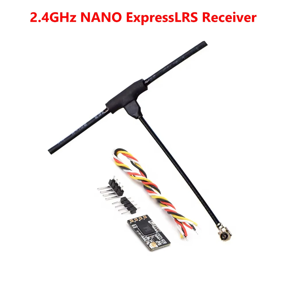 ELRS 915MHz / 2.4GHz NANO ExpressLRS Receiver Micro FPV Traverser high Refresh Rate With T type Antenna for RC FPV Drones Parts