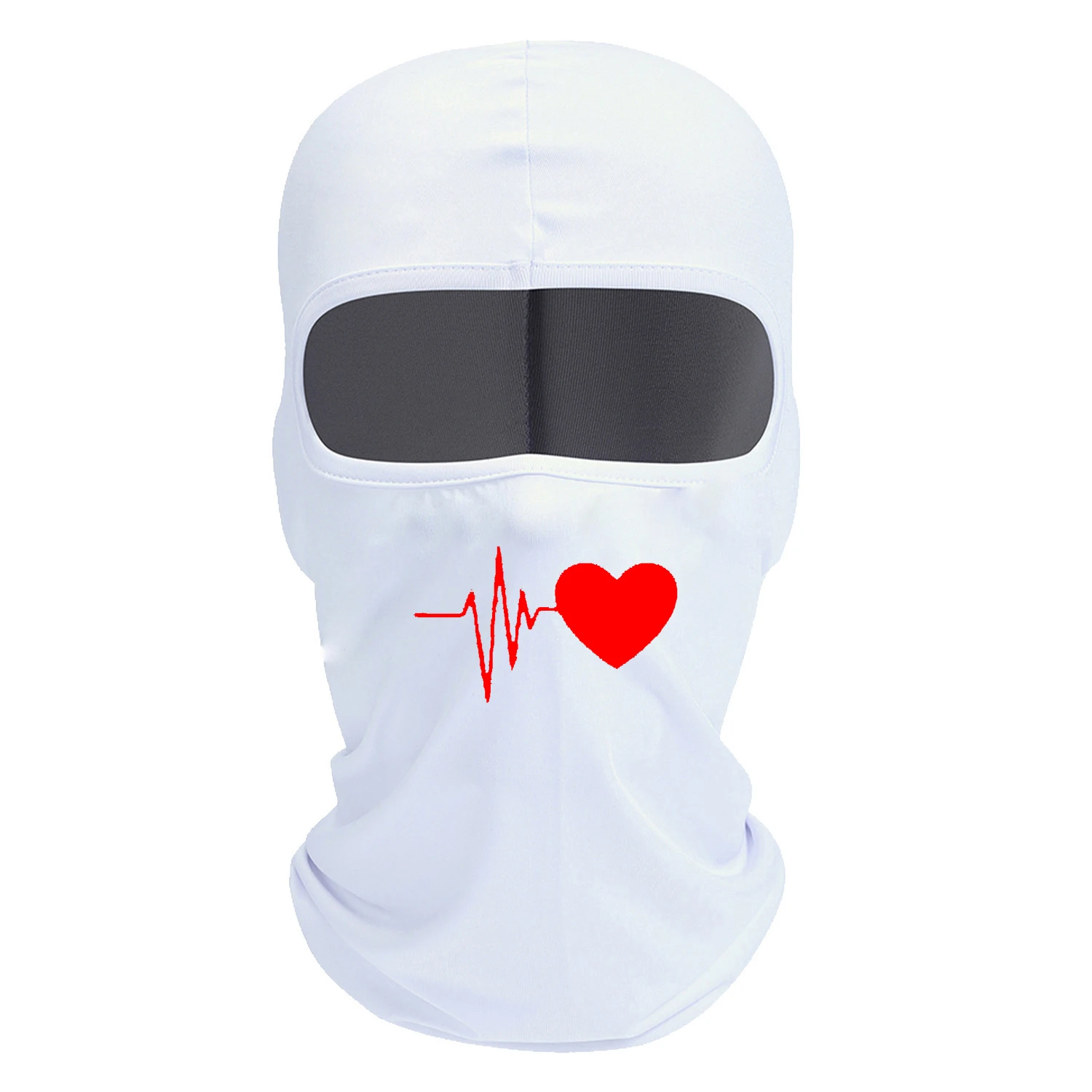 Love printed face mask for outdoor cycling, breathable men's and women's balaclava hats for hands-on use