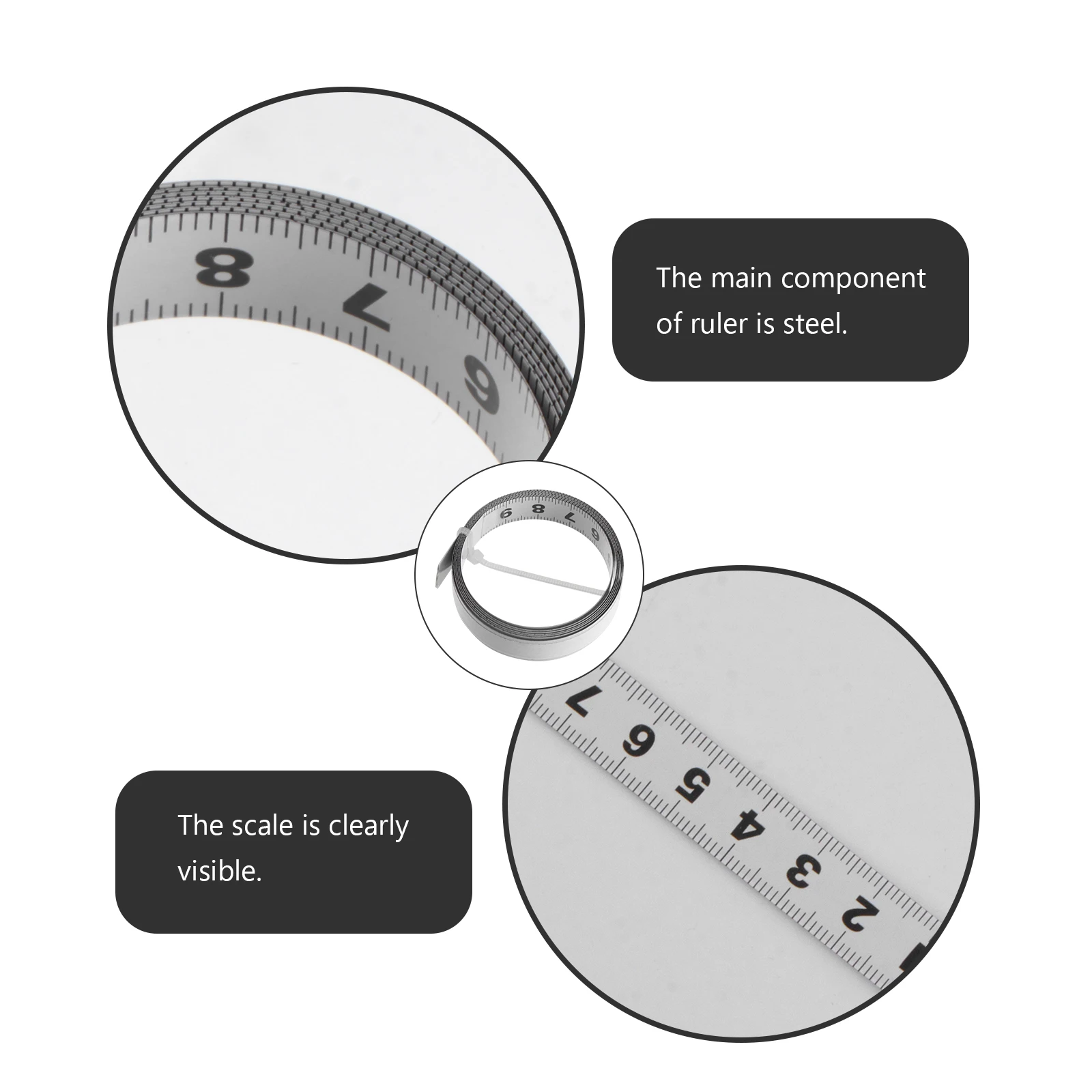 

Self-adhesive Ruler Tape Measure Workbench Straight Edge Measuring Rulers Measurement
