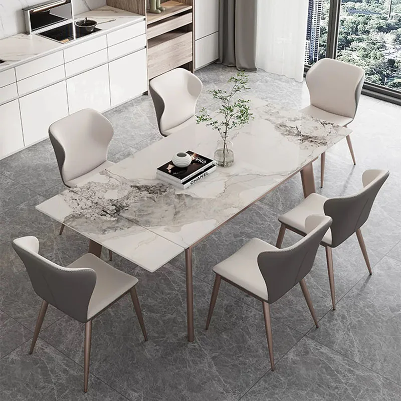 Luxury Nordic Dining Table Marble Salon Modern Study Writing Lounge Dining Table Restaurant Kitchen Muebles Office Furniture