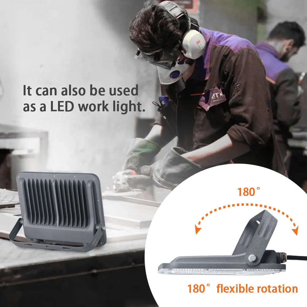Hot Selling High Power Slim Portable IP65 AC Garden Stadium Outdoor LED Floodlight 100w 150w 200w 300w 400w 500w Flood Light
