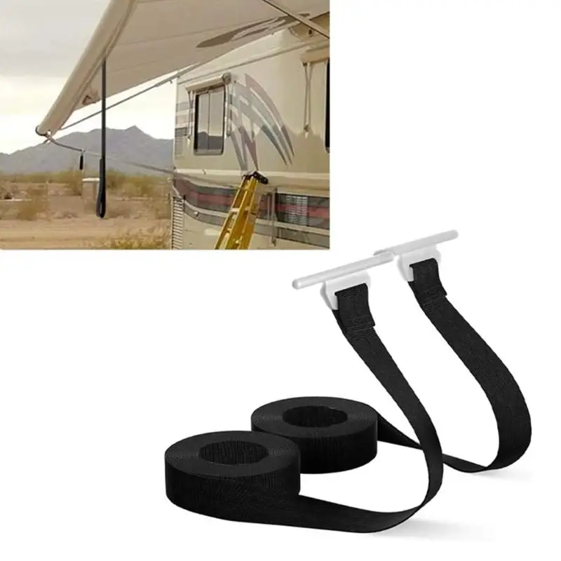 31BC Adjustable Campers Shade Tension Straps Secure Awning System Prevents Damage To RVs Pull Down Straps