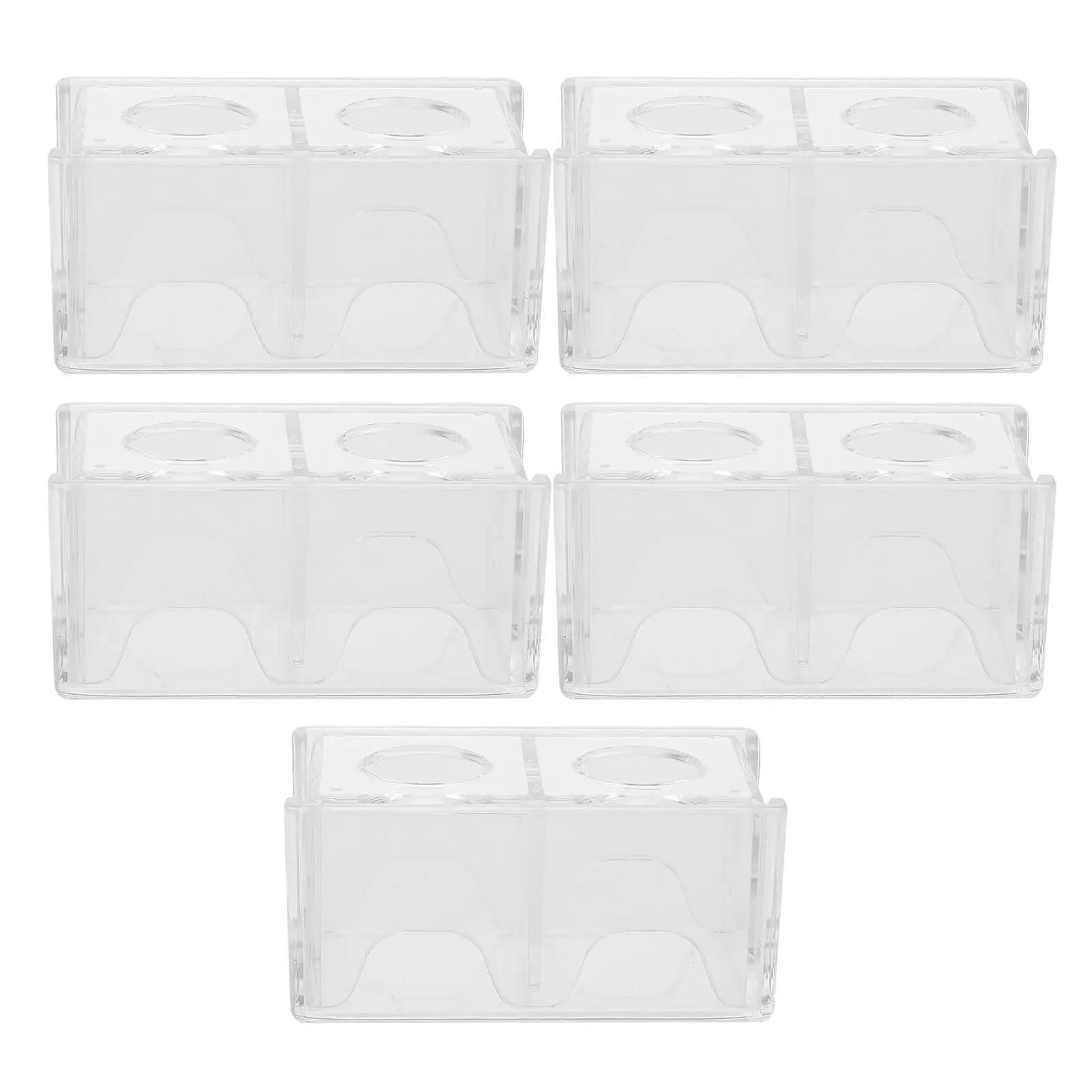 5 piezas de estuche de almacenamiento de tiza para billar, de acrílico transparente, mantiene la tiza del taco de billar seca, portátil para juegos recreativos en interiores.