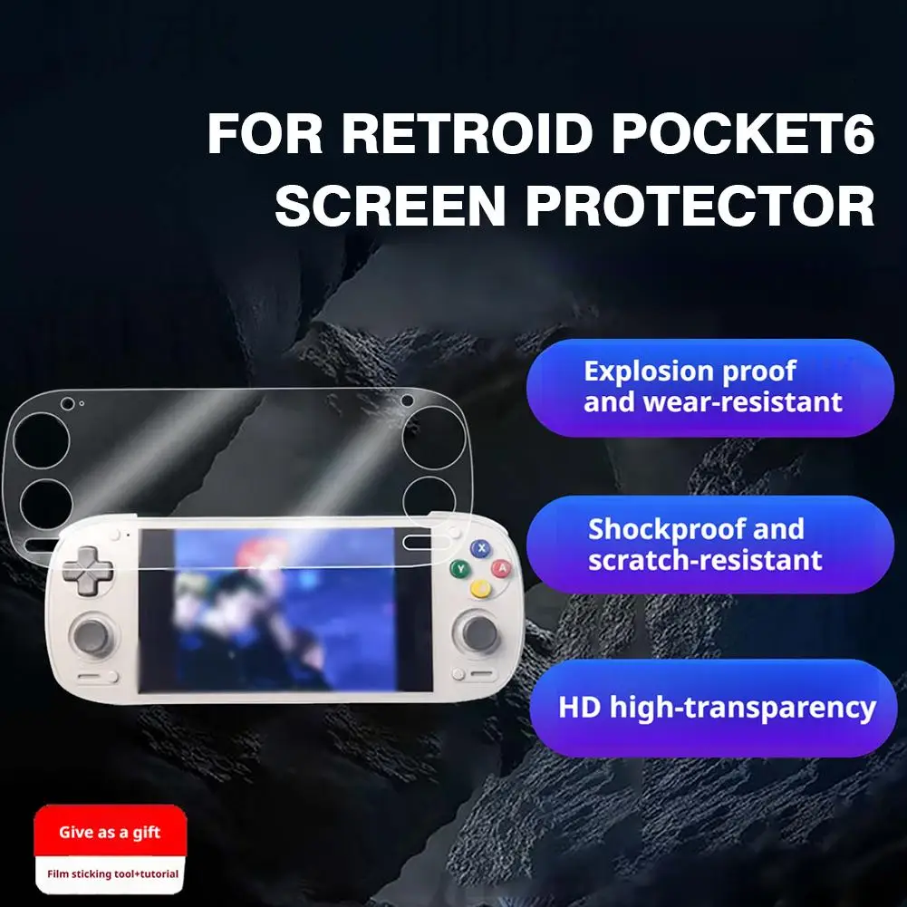 1PC Screen Protector for Retroid Pocket 6 HD Clear Anti-Scratch  Tempered Glass Film Handheld Game Console Screen Protection