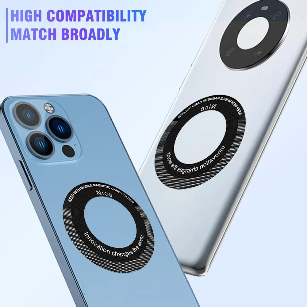 1Pcs for magsafe Magnetic Metal Universal Metal Sticker Support Wireless Charger Plate For Phone Magnet Car Holder U2M7
