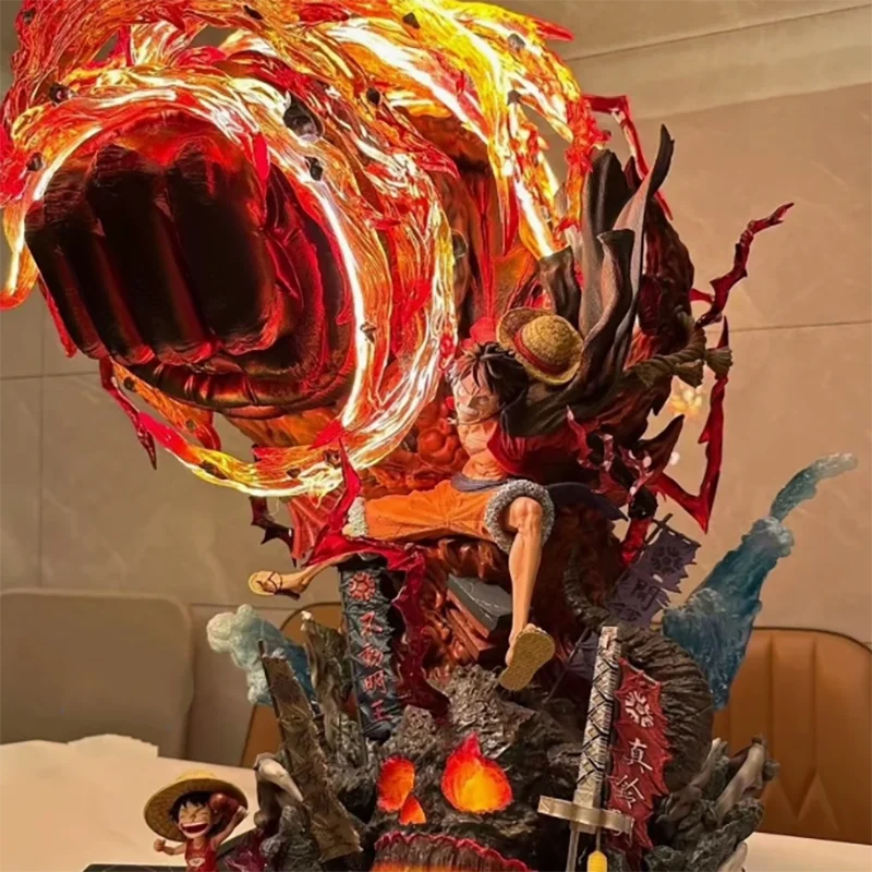 

Special Offer Processing! One Piece GK Five Levels Sun God Thunderbolt Nica Form Luffy Anime Handmade Ornament Gift for Bo