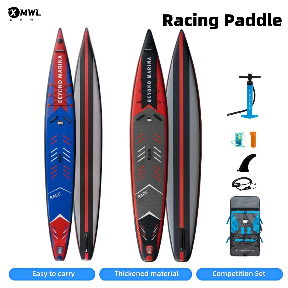 

Racing Paddle Board 12'6"/14'For Competition Stand Up Paddleboard Fast Inflatable Wakeboarding Professional Competition Set