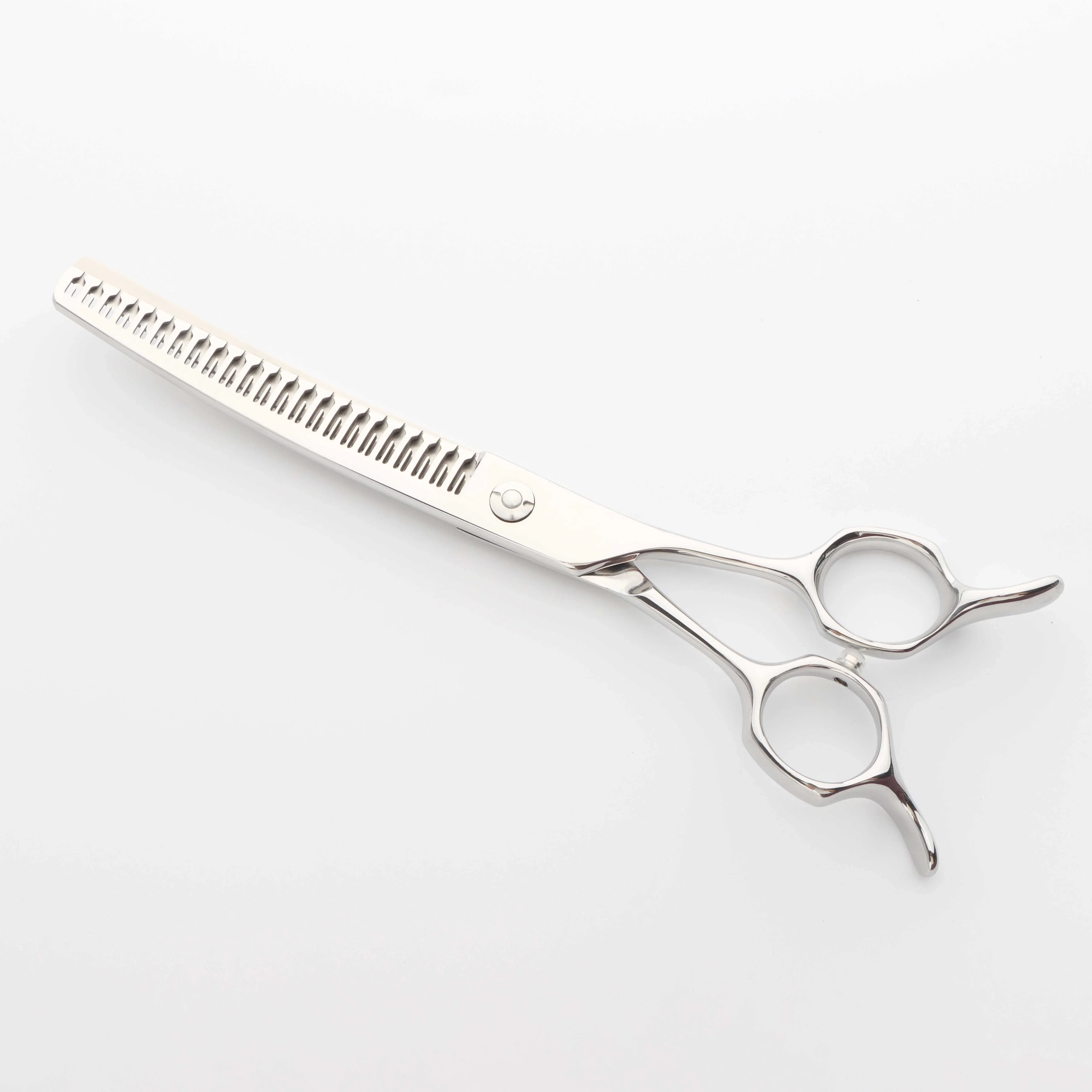 7 Inch Pet Grooming Curved Shears Natural Chunker Scissors For Professional Groomers