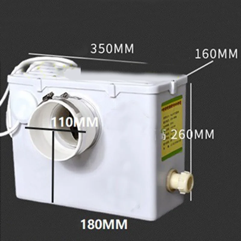 Левый и правый (горизонтальный) Моторный автоматический канализационный насос, электрический дробильный туалет, специальный септик, подъемник канализации