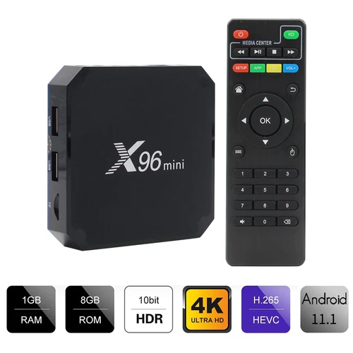 Original X96 mini Android 10 Smart TV Box H313 Quad Core 2GB 16GB 2,4G WiFi reproductor multimedia X96mini decodificador 1GB 16GB