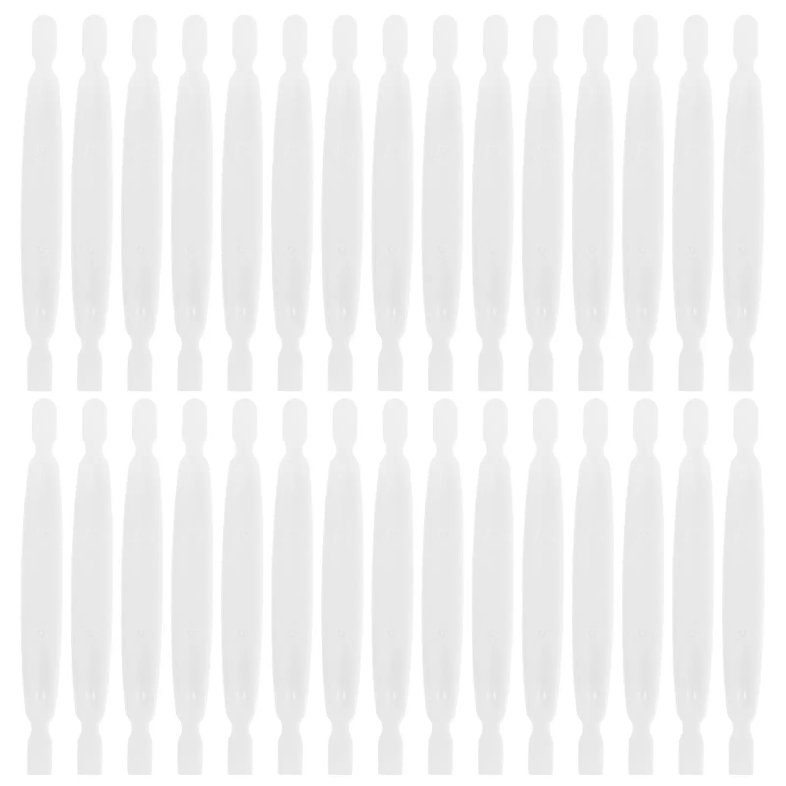 100Pcs White Plastic Double Eyelid Tape Forks Eyelid Makeup Tool Curved Portable Beginner Friendly for Daily Travel