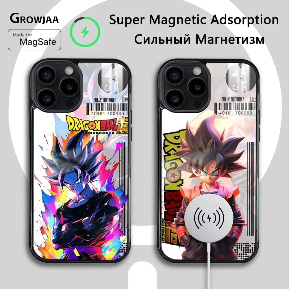 D-Dragon Ball G-Goku Phone Case For iPhone 16 15 14 13 12 11 Pro Max Plus Mini Magsafe Mirror Wireless Magnetic Cover