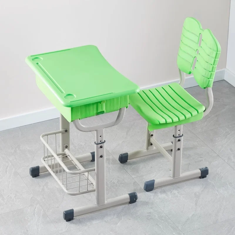 

Factory Wholesale School Furniture single Student Desk And Chair Set adjustable Reading Table Education Furniture for kids