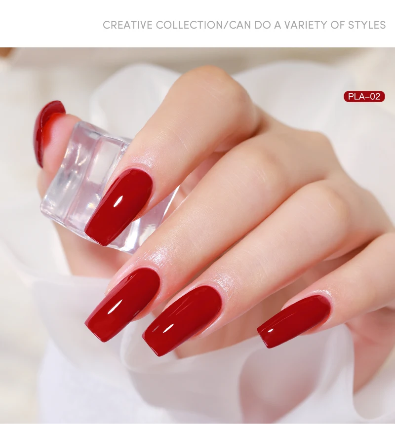 Juego de Esmalte de uñas de Gel rojo AS, Kit semipermanente de cristal, barniz de Gel UV para remojar, 30 colores, manicura artística de uñas, Vernis rojo rosa cereza