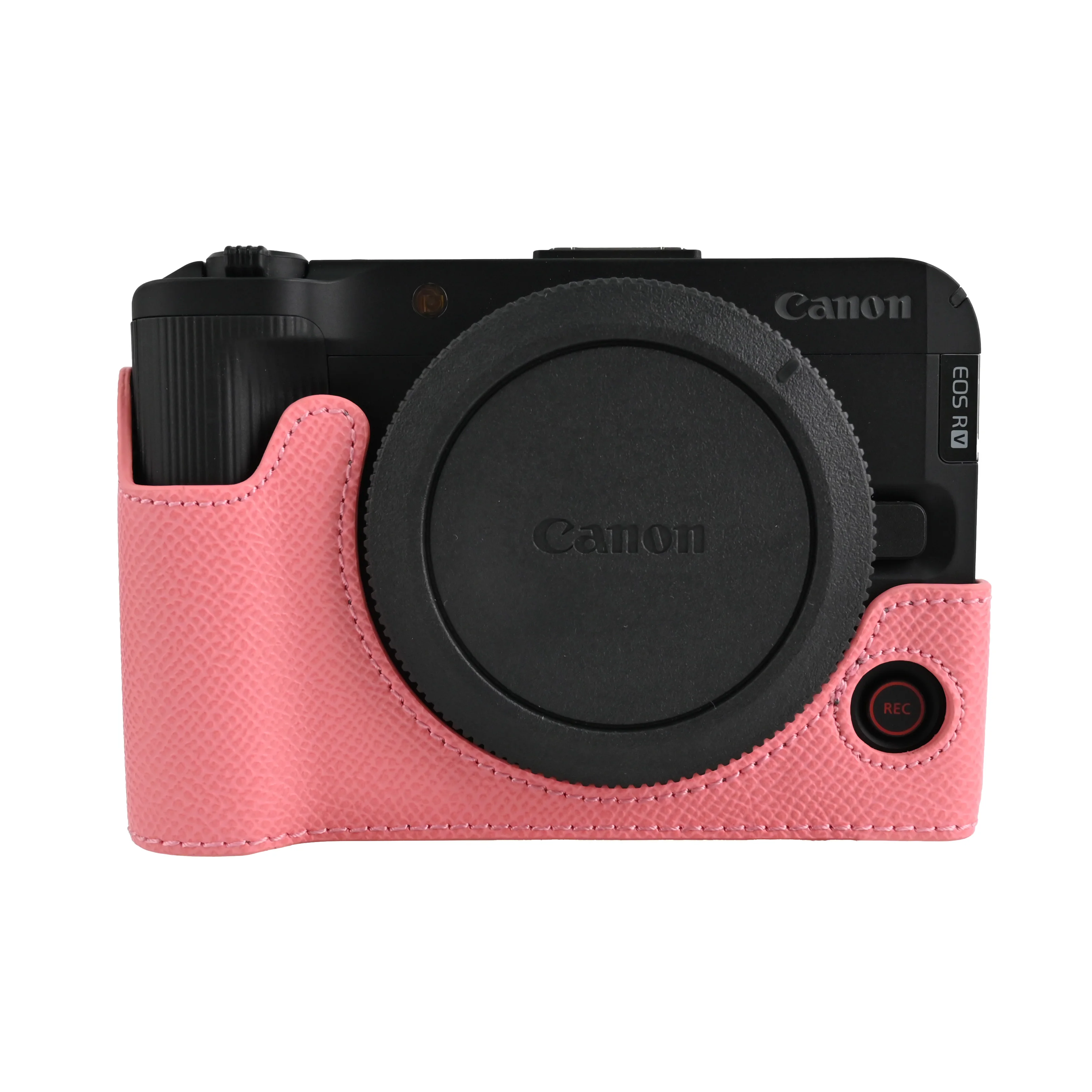PU Leather Case Protective Base For Canon EOS R50V Protective Half Camera Case Anti-slip Hand Grip Camera Mount Retro Bags
