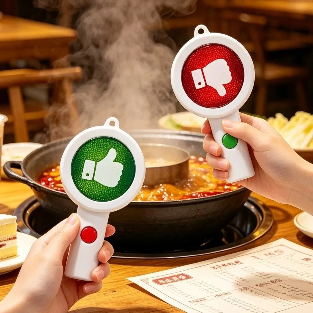 Handheld Voting Paddles Both Side Acrylic Keychain Response Card Double-Sided Vocal and Light Interactive