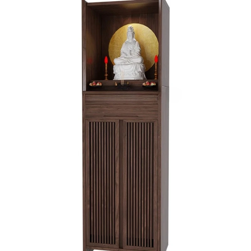 

XL North American black walnut simple shrine new Chinese vertical cabinet shrine solid wood table