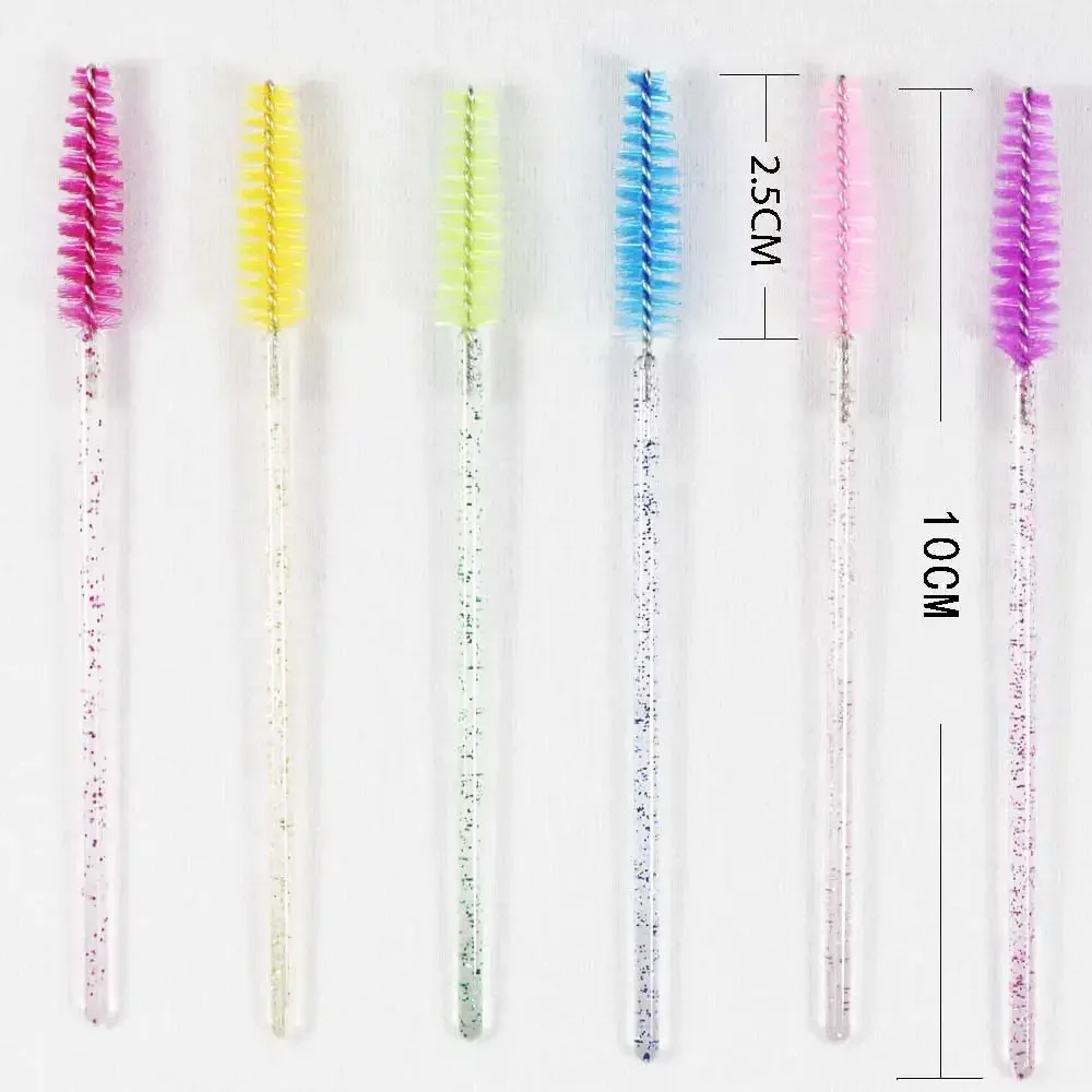 50pcs Disposable Crystal Eyelashes Brush Comb Eye Lashes Extension Mascara Wands Makeup Professional Makeup Beauty Tool