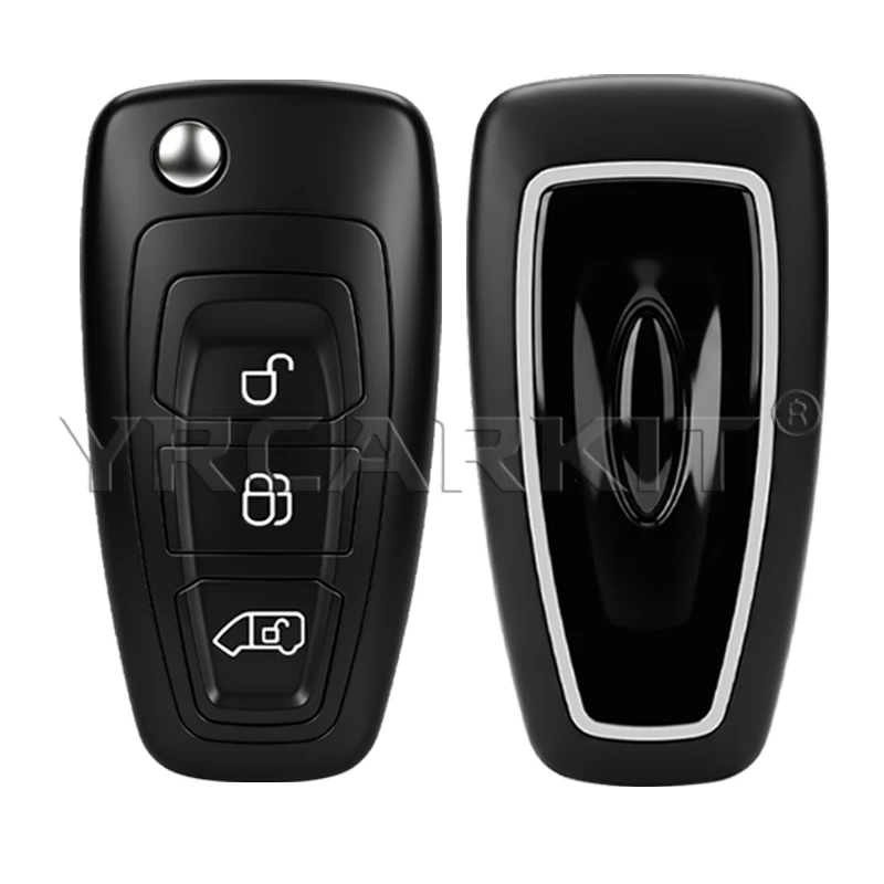 2/3 Buttons Flip Folding Car Key Shell For Ford Focus MK8 Fiesta Tourneo Transit Custom Cargo Remote Key Case With HU101 Blade