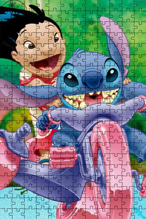 Disney Cartoon Movies Lilo & Stitch Games Picture Puzzle Toys Kids Adult Collection Hobby Educational Toys Birthday Gifts