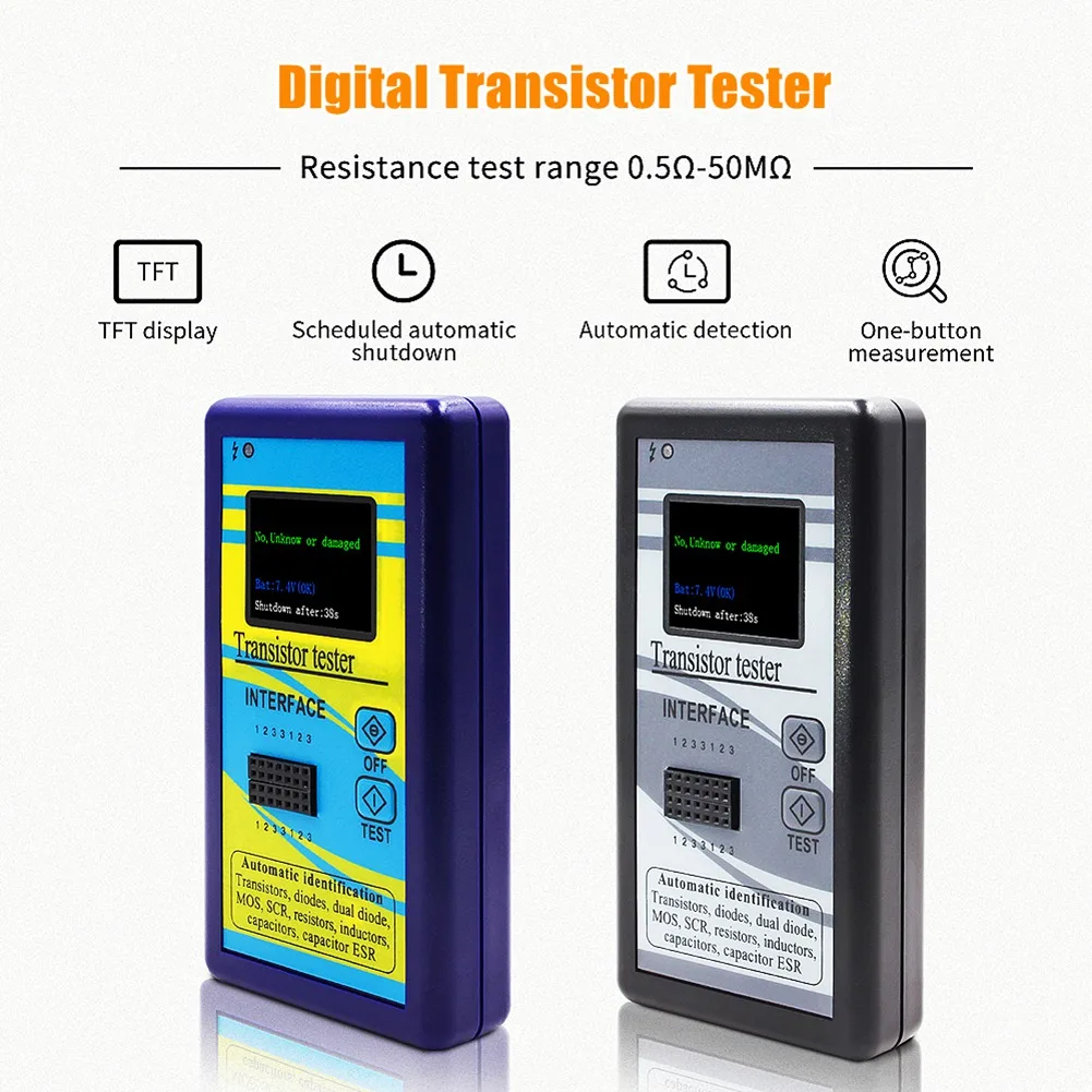 AEE6-M328 Multi-Purpose Transistor Tester 1.8 Inch TFT LCD For Diode Resistor ESR Capacitance Inductor LCR Meter view 2