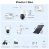 HD 8MP ワイヤレスソーラーカメラ屋外 WiFi PTZ IP カメラ内蔵バッテリービデオ監視カメラ長時間スタンバイ iCsee アプリ 6