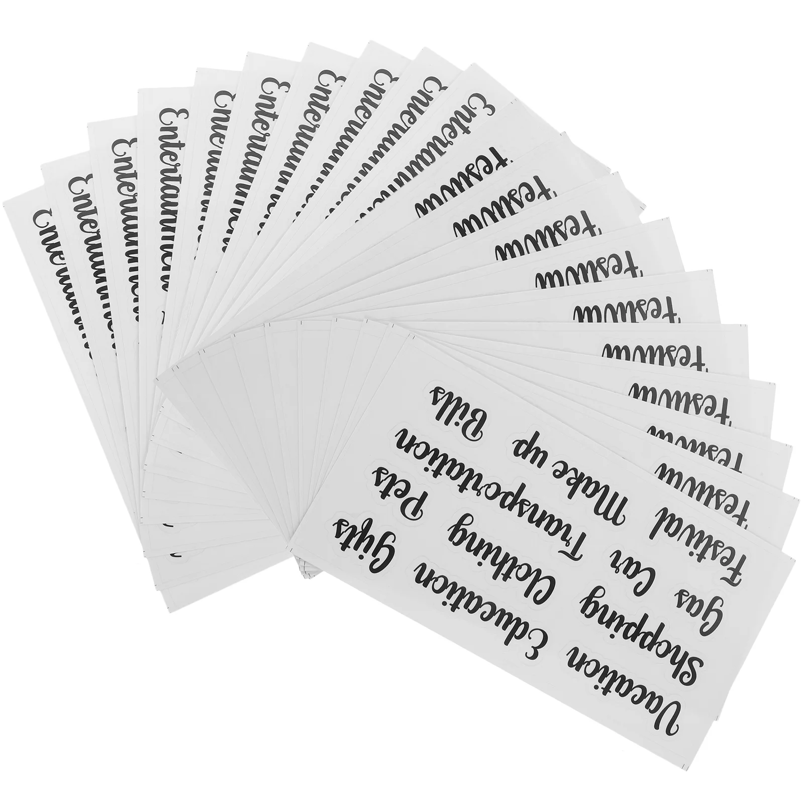 10 Sets Scrapbook Stickers Cash Budget Small Label Accessory Daily Use Envelope Labels Household Black