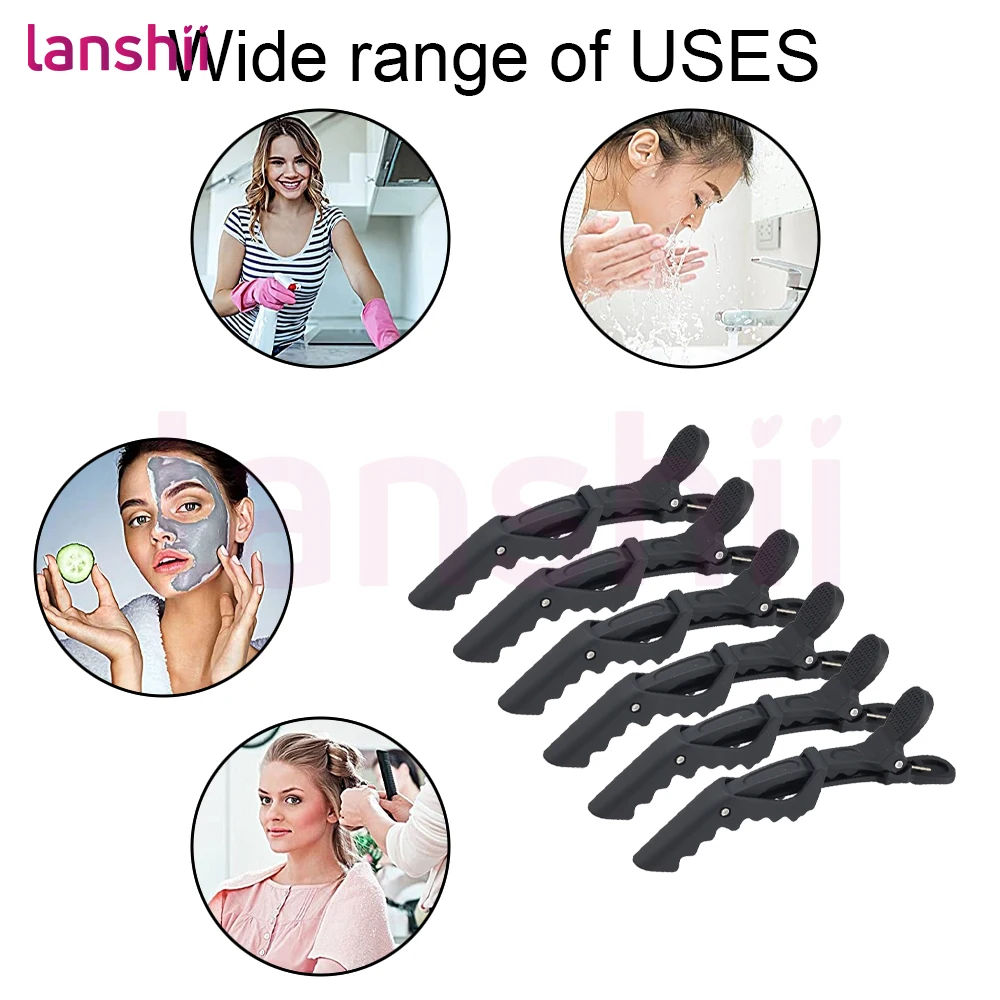 Lanshii 6Pcs Hair Clips Matte Finish – Alligator Crocodile Hair Clamps for Salon, Hair Grip, Hairdressing Tools image 6
