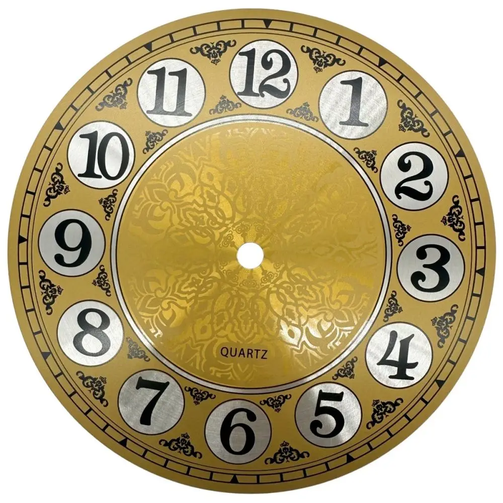 180mm Retro Metal Clock Dial Face Aluminum Plate Modern Arabic Numeral Dashboard Accessory Creative Home Craft Piece
