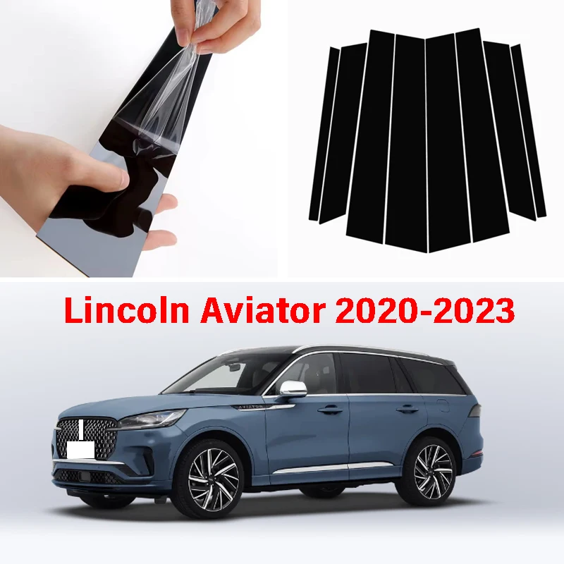 

Suitable for Lincoln Aviator 2020-2023 Gloss Black Central Post Decorative Window Door Posts