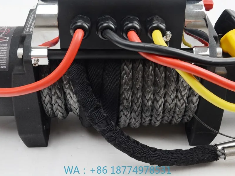 r JK JL Tow Truck Winch Offroad Accessories Winch Waterproof IP68 Nylon 12500lbs Winch for Jeep Wrangle