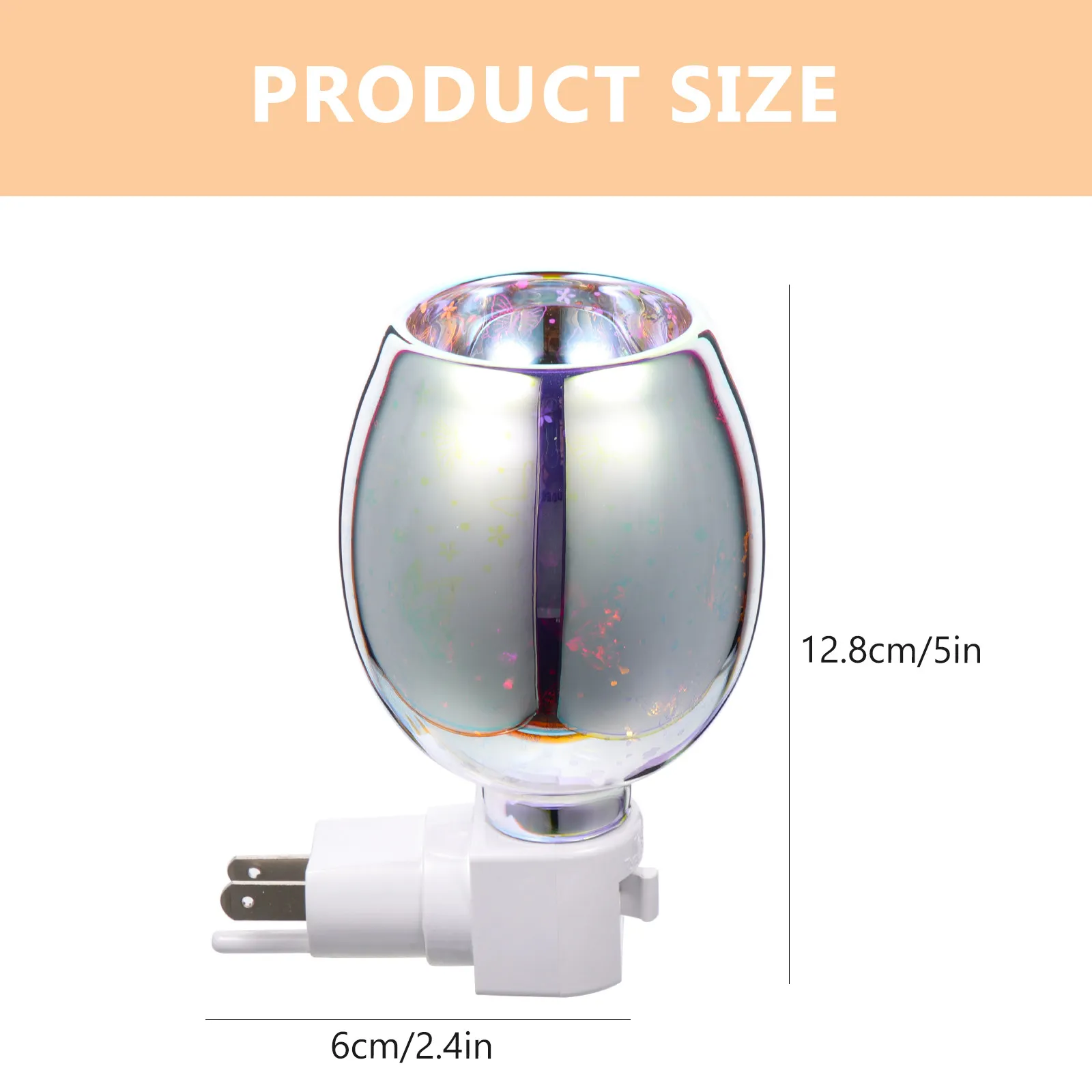 1Pcs Plug-in Glass Fragrance Warmer Smokeless Wax Burner Aromatherapy Lamp for Bedroom Living Room Relaxation Fragrance Warmer