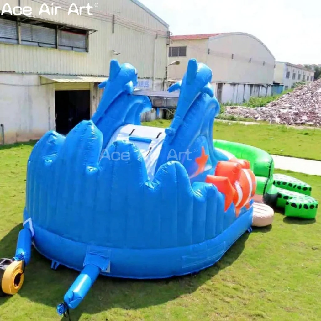 Gigantyczna dmuchana zjeżdżalnia w kształcie żółwia, dmuchany park wodny, komercyjna dmuchana zjeżdżalnia wodna na imprezy, do parków i na przyjęcia.