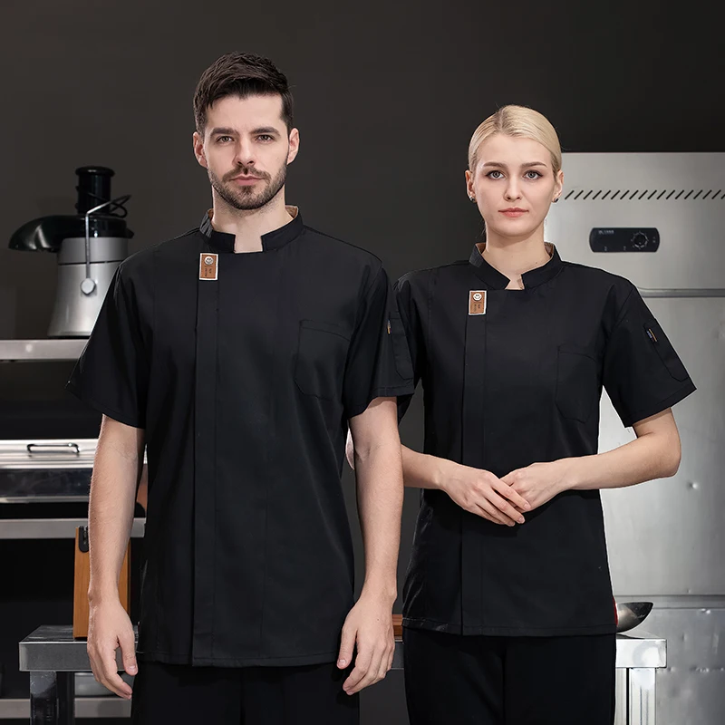 Foodservice Dessertwinkel Zeevruchtenwinkel Personeel/Chef-Uniform Ober Kleding Chef-Kok Kleding Zomer Keuken Shirt