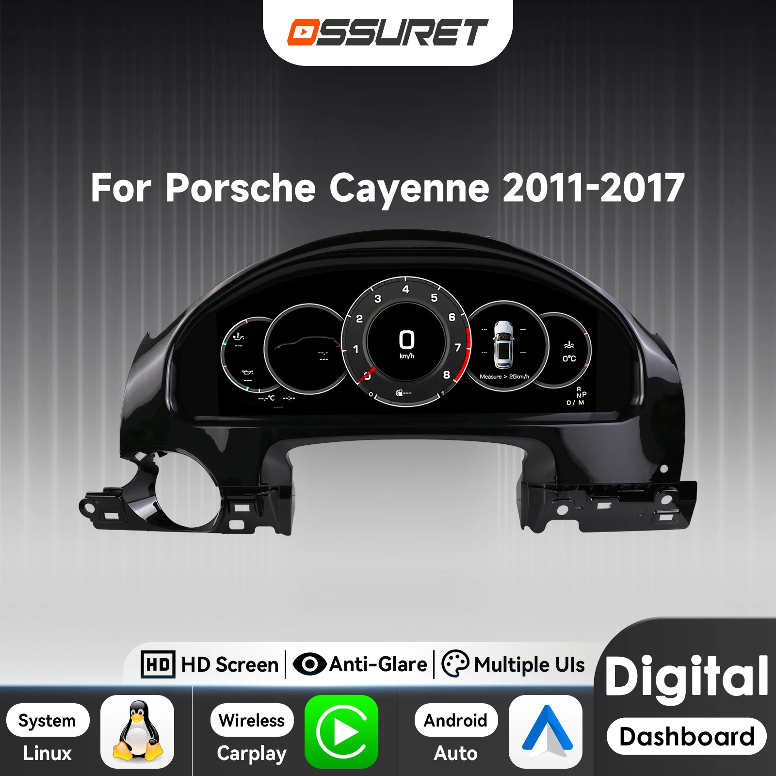 

New Car Diqital Instrument Cluster For Porsche Cayenne 2011-2017 Dashboard Display Virtual Cockpit 1920*720 Screen Gauge panel