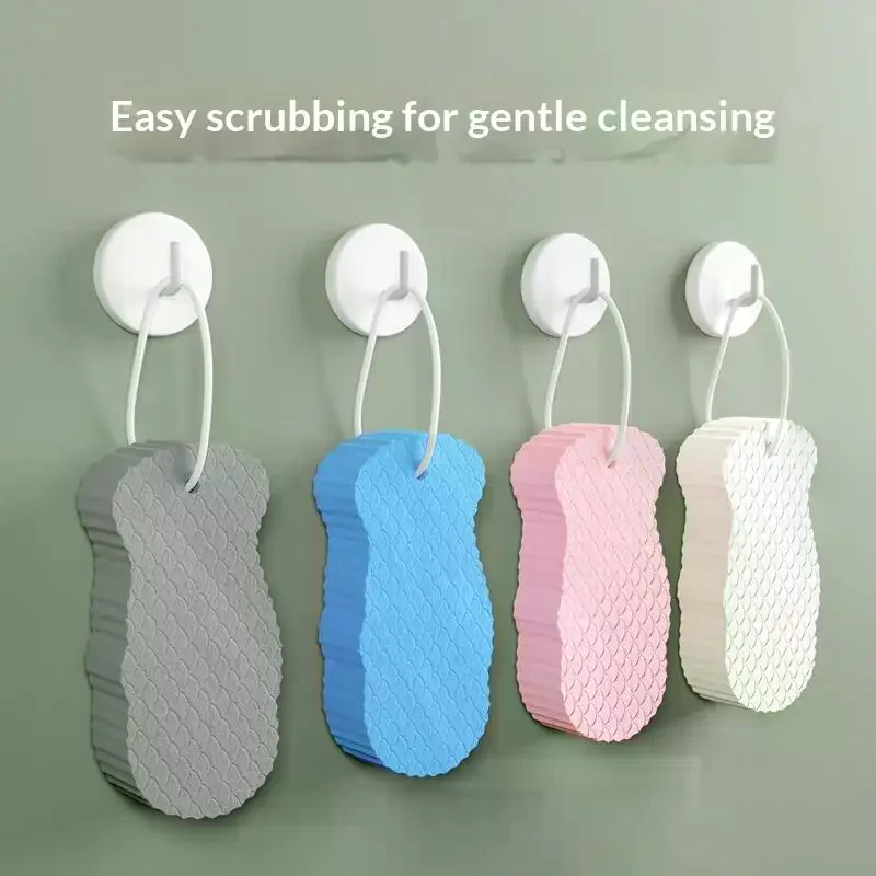 Super Soft Exfoliating Bath Sponge With Hanging Rope Deep Cleansing Perfect For Home Shower Daily Skincare For Adults Kids