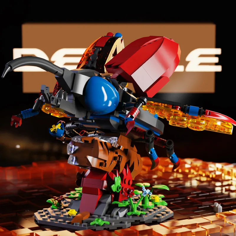 

400pcs Mechanical Beetle Building Blocks Toy Model for Children Assembly Gift Realistic Insect Construction Set NO.6002