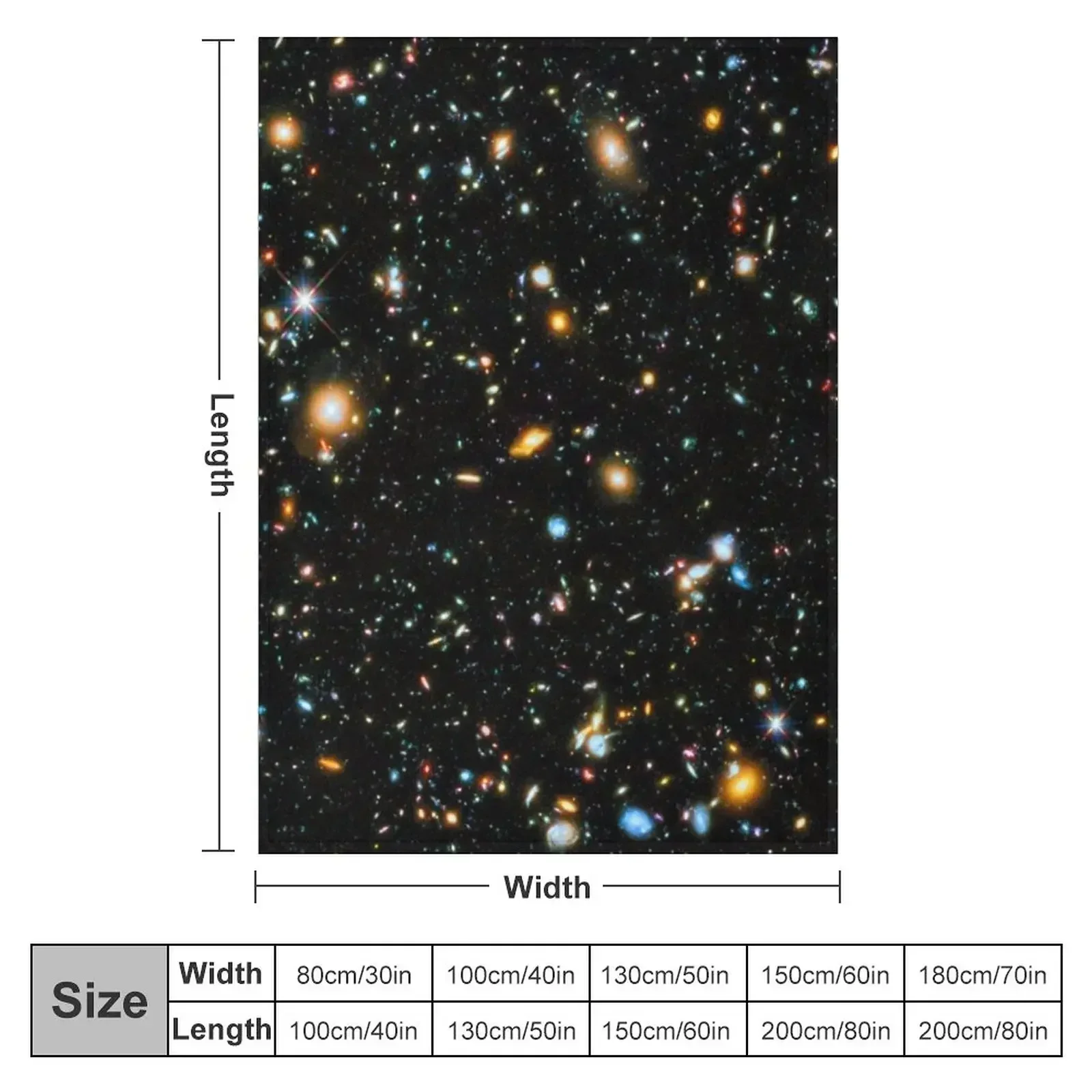 Hubble Extreme Deep Field Throw Blanket Moving Polar Blankets