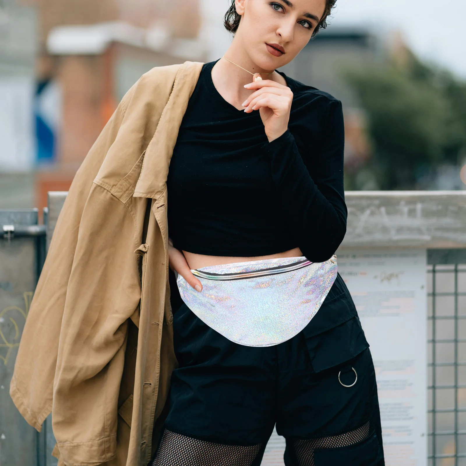 حقيبة خصر رياضية من البولي يوريثان، حقيبة جري خارجية، حزام قابل للتعديل، حقيبة كتف كروس للنساء، حقيبة خصر محمولة للسفر